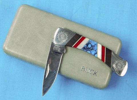 US Buck Custom by Dave Yellowhorse Lock Back Folding Pocket Knife w/ Box