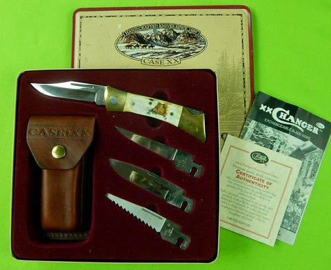 Vintage US Case XX Limited Edition Changer Scrimshaw Folding Pocket Knife 