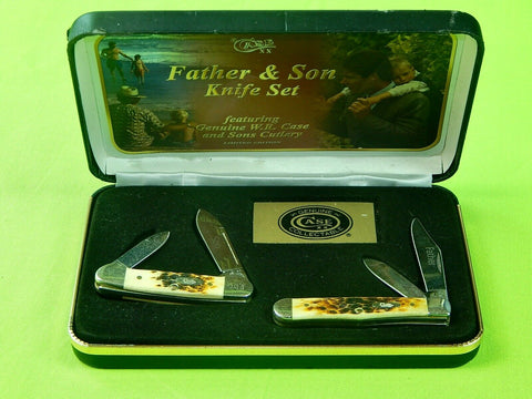 Vintage US Case XX Limited Edition Father & Son Folding Pocket 2 Knife Set