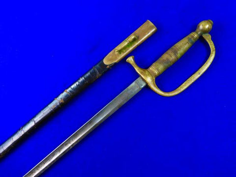 Antique Old 19 Century US Civil War Ames Musician's Sword w/ Scabbard