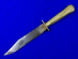 Antique Old 19 Century US Civil War British Made Engraved Bowie Knife 
