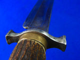 US Civil War Antique English British Made Large Bowie Fighting Knife w/ Scabbard