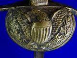 US Antique 19 Century Civil War Eagle Head Officer's Sword w/ Scabbard