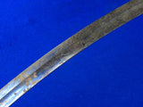 Antique 19 century US Civil War Engraved Blued Cavalry Sword Blade
