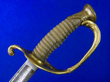 US Civil War German Made Horstmann Model 1852 USN Navy Officer's Engraved Sword