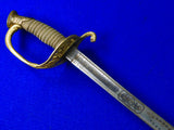 US Civil War German Made Horstmann Model 1852 USN Navy Officer's Engraved Sword