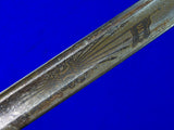 US Civil War German Made Horstmann Model 1852 USN Navy Officer's Engraved Sword