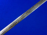 US Antique Old Civil War Model 1840 Medical Officer's Engraved Sword w/ Scabbard