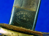Antique Old US Civil War Model 1860 Mansfield & Lamb 1864 Dated Cavalry Sword