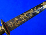 Antique Old US Civil War 19 Century Navy Naval Small Engraved Dagger Knife Dirk