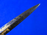 Antique Old US Civil War 19 Century Navy Naval Small Engraved Dagger Knife Dirk