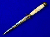 Antique Old US Civil War 19 Century Navy Naval Small Engraved Dagger Knife Dirk