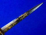 Antique Old US Civil War 19 Century Navy Naval Small Engraved Dagger Knife Dirk