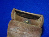 US Civil War Antique 19 Century Percussion Cup Leather Pouch Case Holder