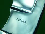 US Custom Hand Made Koester Hunting Fighting Knife & Sheath