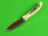 US Custom Hand Made by R.F. LAYTON Hunting Stag Knife w/ Sheath