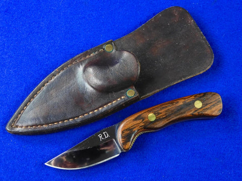 Vintage US Custom Handmade Hunting Knife w/ Sheath 