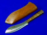 US Custom Made Handmade Jeff White Fighting Hunting Knife w/ Jones Sheath 