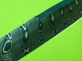 RARE US Custom Handmade Jim Ferguson Damascus Blade Tactical Fighting Knife