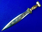 US Custom Hand Made Large WADE CHASTAIN Bejeweled Engraved Knife Dagger