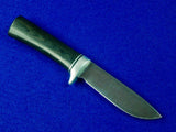 Vintage US Custom Handmade by MIKE LEACH Hunting Knife w/ Sheath