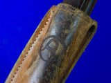 Vintage US Custom Made Handmade Anza Hunting Knife w/ Sheath
