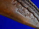 US Custom Made Handmade George Cousino Hunting Knife w/ Sheath