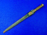 Vintage US Custom Made Handmade German WW2 Dagger Blade Fighting Knife w/ Sheath