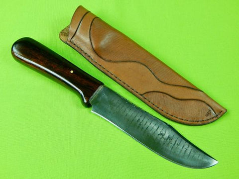 US Custom Made Handmade Lukus Hurt Hunting Knife w/ Sheath