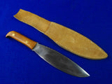 Vintage US Custom Made Handmade Heavy Hunting Fighting Knife w/ Sheath 