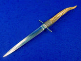 Vintage US Custom Made Handmade Hunting Fighting Knife w/ Sheath