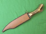 US Custom Made Large Bowie Hunting Stag Knife