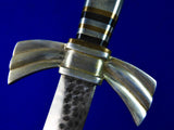 Vintage US Custom Made Handmade Large Heavy Dagger Fighting Knife w Scabbard