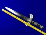 Vintage US Custom Made Handmade Large Heavy Dagger Fighting Knife w Scabbard