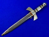 Vintage US Custom Made Handmade Large Heavy Dagger Fighting Knife w Scabbard