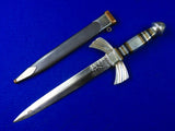 Vintage US Custom Made Handmade Large Heavy Dagger Fighting Knife w Scabbard 