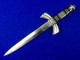 Vintage US Custom Made Handmade Large Heavy Dagger Fighting Knife w Scabbard