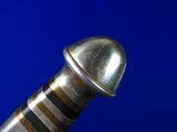 Vintage US Custom Made Handmade Large Heavy Dagger Fighting Knife w Scabbard