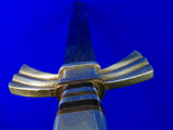 Vintage US Custom Made Handmade Large Heavy Dagger Fighting Knife w Scabbard