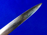 Vintage US Custom Made Handmade Large Heavy Dagger Fighting Knife w Scabbard