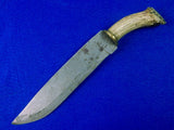 Antique Vintage US Custom Made Mountain Man Large Bowie Hunting Fighting Knife 