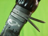 US Custom Hand Made Norman P. BARDSLEY Huge Damascus Fighting Knife & Sheath Box