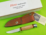 US HESS Knifeworks Gladstone MI Whitetail Hunting Knife w/ Sheath Box