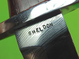 Custom Made SHELDON Bill Trained Under BILL MORAN Huge Damascus Fighting Knife