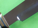 US Custom Hand Made Eugene & Sons Huge Hunting Knife Stag Scrimshaw Handle