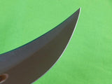 US Custom Hand Made Eugene & Sons Huge Hunting Knife Stag Scrimshaw Handle