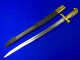 Antique US Indian Wars 19 Century Bayonet Short Sword w/ Scabbard