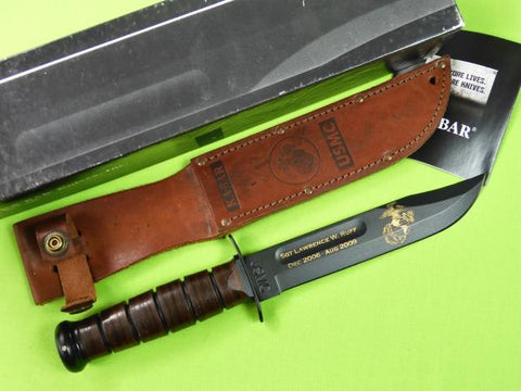 US Ka-Bar USMC Marine Corps Commemorative MK2 Fighting Knife Sheath Box