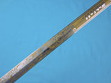 Vintage US Masonic Fraternal M.C. Lilley Engraved Sword w/ Scabbard