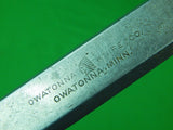 RARE Antique US OWATONNA Unusual Aluminum Indian Head Custom Made Knife